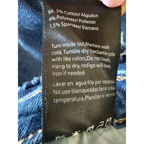 Risen Women’s High Rise Straight Leg Jeans Size 11/30 Frayed Hem Medium Wash - Picture 11 of 11